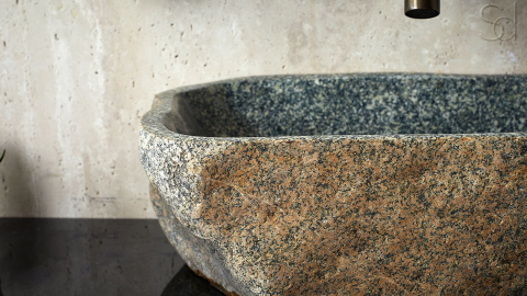 Мойка в ванную Piedra M456 из речного камня  Gris ИНДОНЕЗИЯ 00504511456_4