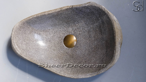 Мойка в ванную Piedra M37 из речного камня  Gris ИНДОНЕЗИЯ 0050451137_3