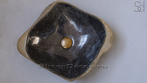 Мойка в ванную Piedra M40 из речного камня  Gris ИНДОНЕЗИЯ 0050451140_3