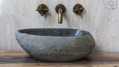 Мойка в ванную Piedra M129 из речного камня  Gris ИНДОНЕЗИЯ 00504511129_2