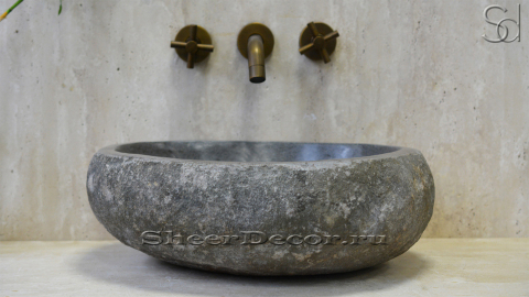 Раковина для ванной Piedra из речного камня  Gris ИНДОНЕЗИЯ 00504511132_1