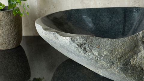 Мойка в ванную Piedra M315 из речного камня  Negro ИНДОНЕЗИЯ 00506911315_9