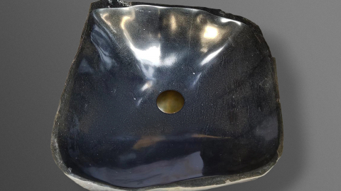 Мойка в ванную Piedra M318 из речного камня  Negro ИНДОНЕЗИЯ 00506911318_1