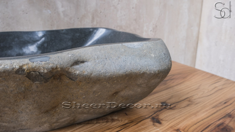 Мойка в ванную Piedra M33 из речного камня  Negro ИНДОНЕЗИЯ 0050691133_12