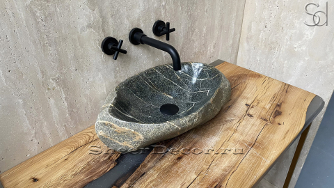 Мойка в ванную Piedra M272 из речного камня  Verde ИНДОНЕЗИЯ 00503011272_6
