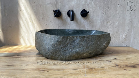 Мойка в ванную Piedra M288 из речного камня  Verde ИНДОНЕЗИЯ 00503011288_2