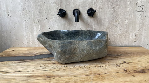 Мойка в ванную Piedra M305 из речного камня  Verde ИНДОНЕЗИЯ 00503011305_2