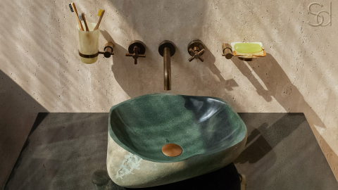 Мойка в ванную Piedra M349 из речного камня  Verde ИНДОНЕЗИЯ 00503011349_8