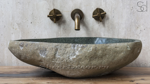 Мойка в ванную Piedra M113 из речного камня  Verde ИНДОНЕЗИЯ 00503011113_2