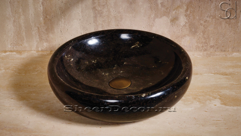 Перламутровая раковина Ronda из камня лабрадорита Blue Pearl ИНДИЯ 003003111 для ванной комнаты_2