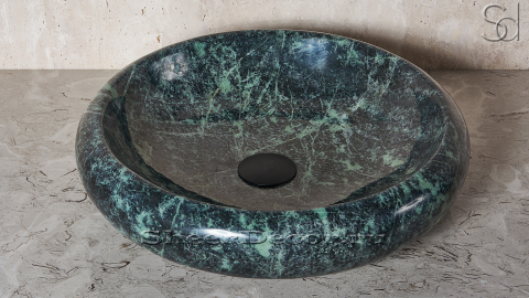 Мраморная раковина Ronda из зеленого камня Verde Lotus ИНДИЯ 003171111 для ванной комнаты_2