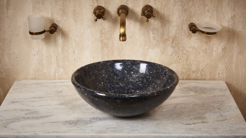 Гранитная раковина Sfera M2 из синего камня Emerald Pearl ИНДИЯ 001058112 для ванной комнаты_3