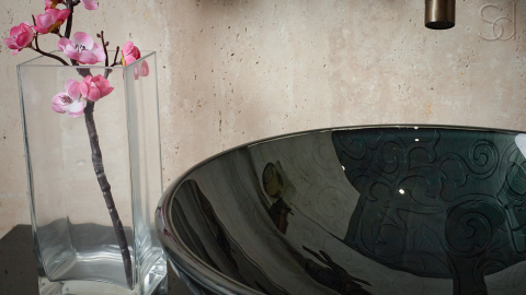 Мойка из закаленного стекла Sfera Glass Riccioli ПОЛЬША 001000111 для ванной комнаты_6