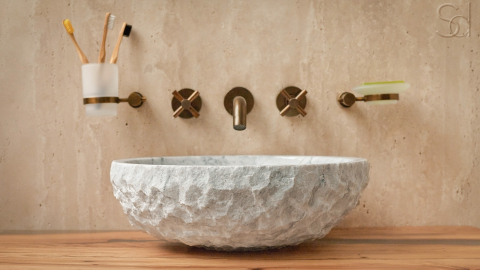 Мраморная раковина Sfera из белого камня Statuarietto ИТАЛИЯ 001161311 для ванной комнаты_6