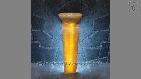 Желтый пьедестал – ножка под раковину Vita M8 из камня оникса Honey Onyx 697016128_8