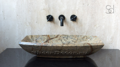 Мраморная раковина Ivona из коричневого камня Sequoia green ИТАЛИЯ 018819111 для ванной комнаты_3