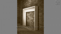 Каминный портал белого цвета для отделки камина Mel M3 из декоративного бетона Concrete White 524347403_1