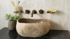Раковина для ванной Piedra M426 из речного камня  Lima ИНДОНЕЗИЯ 00542511426_2