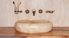Каменная мойка Distrito M3 из желтого оникса Honey Onyx ИНДИЯ 014016113 для ванной комнаты_6