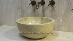 Мраморная раковина Bowl из желтого камня Galala Yellow ИНДОНЕЗИЯ 637096111 для ванной комнаты_1