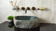 Раковина для ванной Piedra M356 из речного камня  Verde ИНДОНЕЗИЯ 00503011356_2