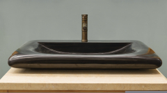 Мраморная раковина Aleit из черного камня Black Wooden ИНДИЯ 224160111 для ванной комнаты_2