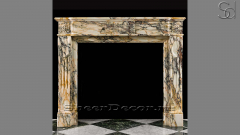 Каменный портал белого цвета для облицовки камина Aglea M2 из мрамора Blanc Dore 208143402_3