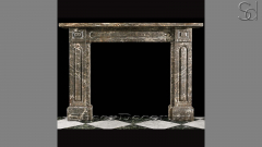 Мраморный портал коричневого цвета для отделки камина Aglea M3 из натурального камня Pietra Castello 208150403_3