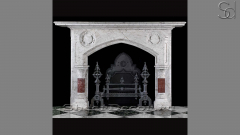 Каменный портал белого цвета для облицовки камина Arta из мрамора Carrara Statuaretto 240141401_2