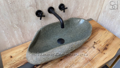 Раковина для ванной комнаты Piedra M246 из речного камня  Gris ИНДОНЕЗИЯ 00504511246_2