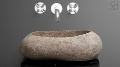 Раковина для ванной комнаты Piedra из речного камня  Beige ИНДОНЕЗИЯ 00501111132_1