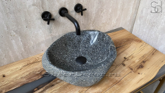Раковина для ванной комнаты Piedra M259 из речного камня  Gris ИНДОНЕЗИЯ 00504511259_2
