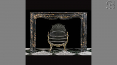 Мраморный портал черного цвета для отделки камина Gillian M2 из натурального камня Nero Portoro 156125402_3