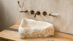 Раковина для ванной Hector M22 из речного камня  Honey Onyx ИНДИЯ 0070161122_7