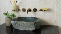 Раковина для ванной Piedra M398 из речного камня  Gris ИНДОНЕЗИЯ 00504511398_2