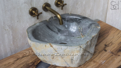 Раковина для ванной Hector M16 из речного камня  Dragon Green ИНДИЯ 0070141116_1