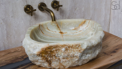 Мойка в ванную Hector M100 из речного камня  Green Onyx ПАКИСТАН 00703311100_1