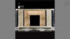 Мраморный портал черного цвета для отделки камина Alexa из натурального камня Nero Portoro 105125101_3