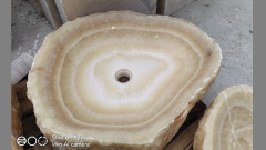 Раковина для ванной Hector M110 из речного камня  Honey Onyx ИНДИЯ 00701611110_1