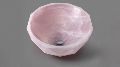 Каменная раковина Сristallino из розового камня Pink Onyx ИРАН 000461111 для ванной комнаты_1