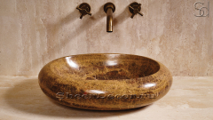 Мраморная раковина Distrito из коричневого камня Emperador Gold ИСПАНИЯ 014089111 для ванной комнаты_1
