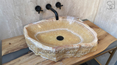 Раковина для ванной Hector M111 из речного камня  Honey Onyx ИНДИЯ 00701611111_2