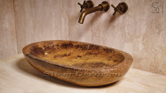 Мраморная раковина Anna из коричневого камня Emperador Gold ИСПАНИЯ 017089111 для ванной комнаты_1