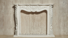 Каменный портал белого цвета для облицовки камина Lurd M16 из мрамора Bianco Extra 5031119016_4