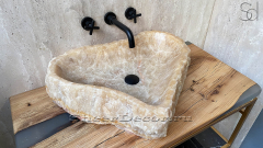 Мойка в ванную Hector M117 из речного камня  Honey Onyx ИНДИЯ 00701611117_2
