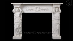 Каменный портал белого цвета для облицовки камина Hepri из мрамора Bianco Extra 343111901_2