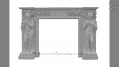 Мраморный портал белого цвета для отделки камина Hepri M2 из натурального камня Bianco Extra 343111902_1