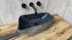 Мойка в ванную Piedra M306 из речного камня  Negro ИНДОНЕЗИЯ 00506911306_1