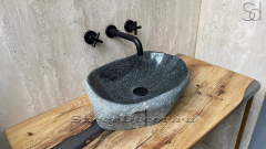 Раковина для ванной Piedra M215 из речного камня  Gris ИНДОНЕЗИЯ 00504511215_3