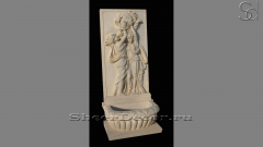 Каменный фонтан Anila Virgo из бежевого травертина Classico Romano 234004142_1